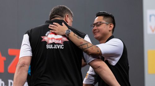 Rowby-John Rodriguez und Mensur Suljovic fr sterreich