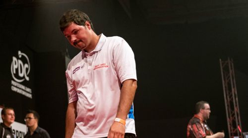 Steffen Siepmann musste sich in der zweiten Runde der European Darts Open Stephen Bunting geschlagen geben