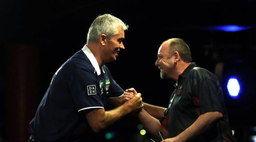 Steve Beaton und Ronny Huybrechts verabschieden sich freundschaftlich