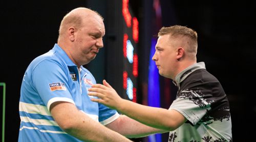 Vincent van der Voort und Chris Dobey Darts-EM