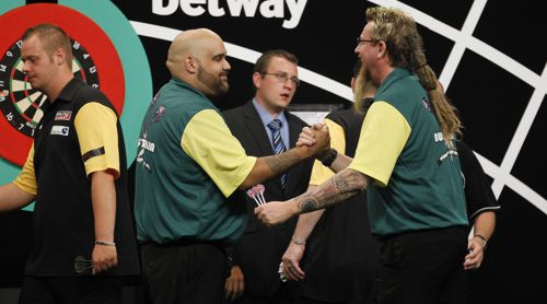 Team Australien mit Simon Whitlock und Kyle Anderson besiegt die deutsche Mannschaft