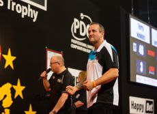 Zoran Lerchbacher bei der European Darts Trophy im September 2016