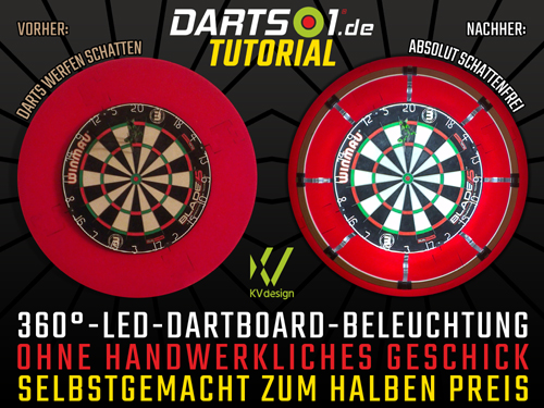 Dartboard-Beleuchtung selbst gemacht