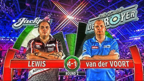 Adrian Lewis gewinnt gegen Vincent van der Voort PDC Dart WM