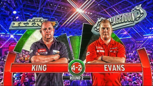 /Mervyn King schlägt Ricky Evans PDC Dart WM