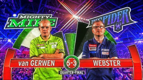 Michael van Gerwen Mark Webster PDC Dart WM