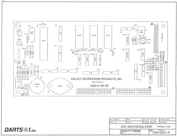 CPU with Regulator des Löwen Dartautomat 1989