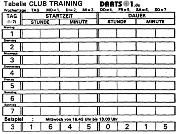 Club Training Dartautomat