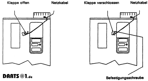 Klappe Dartautomat