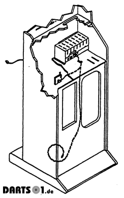 Geöffneter Dartautomat