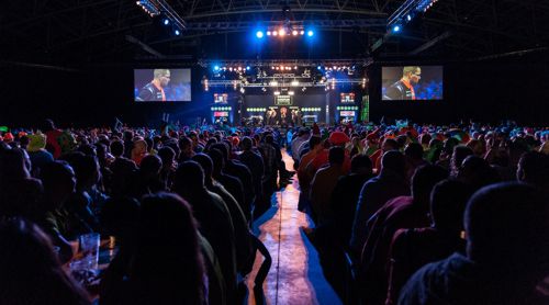 Die Ethias Arena in Hasselt in letztmalig Austragungsort der Darts Europameisterschaft