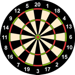 Standard Dartboard nach Brian Gamlin