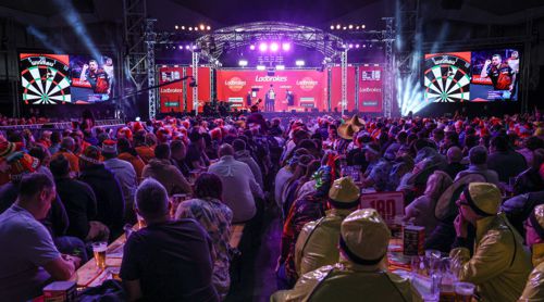 Die Bühne der Ladbrokes UK Open 2024