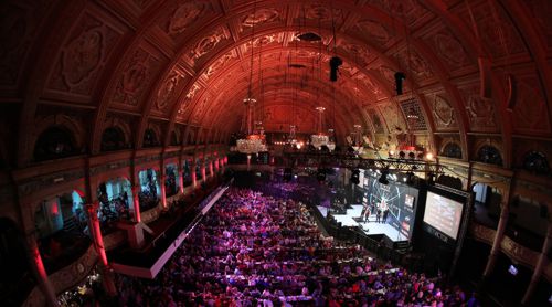 Der Emperess Ballroom in den Winter Gardens von Blackpool ist Austragungsort des PDC World Matchplay