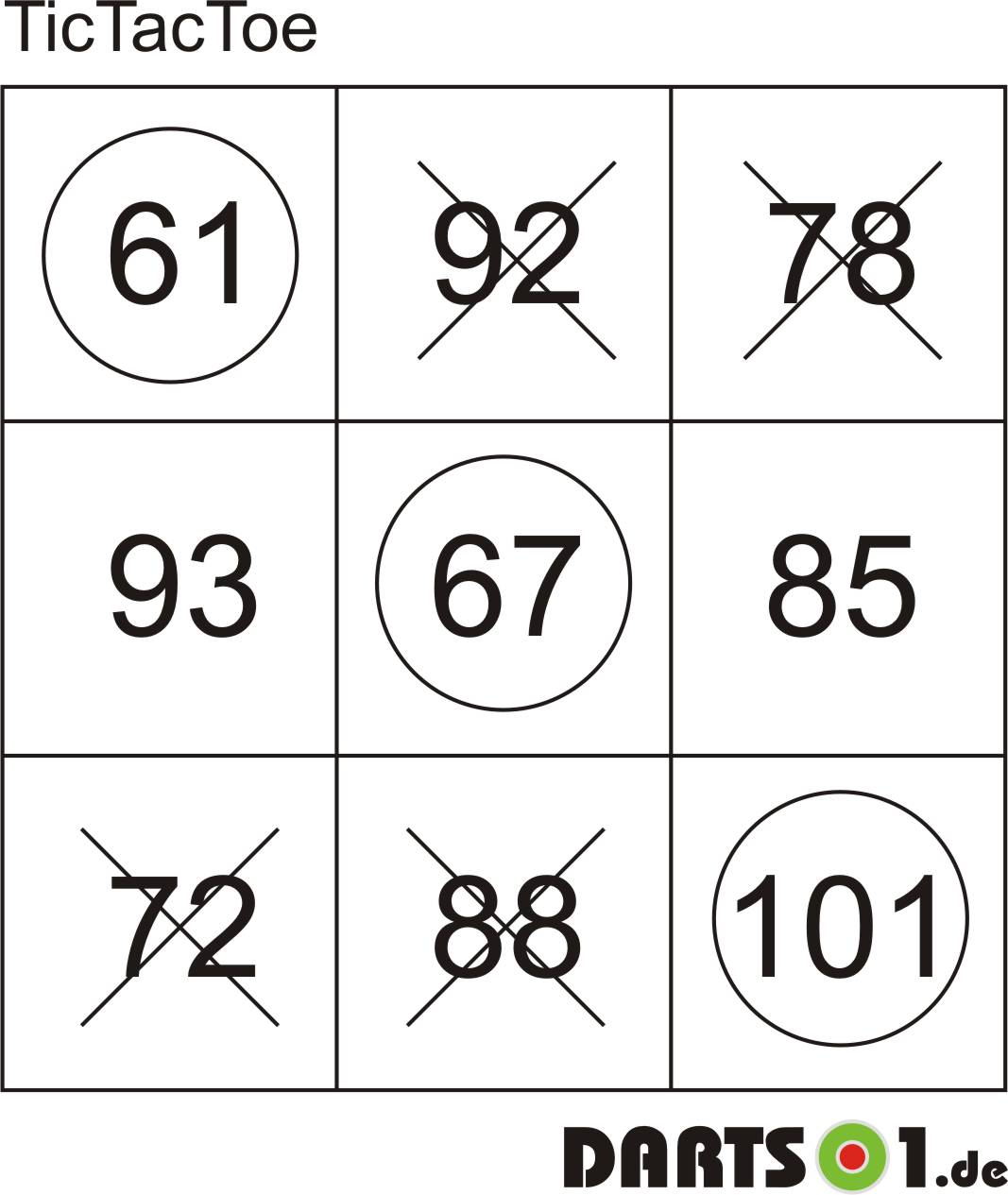 How to Play Tic-Tac-Toe Darts