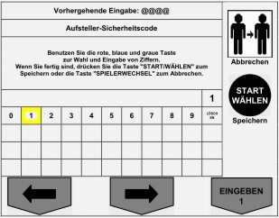 Aufsteller Sicherheitscode