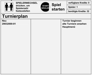 Dartautomat Turnierplan