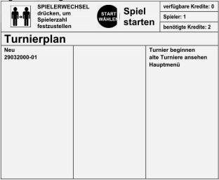 Dartautomaten Turnierplan