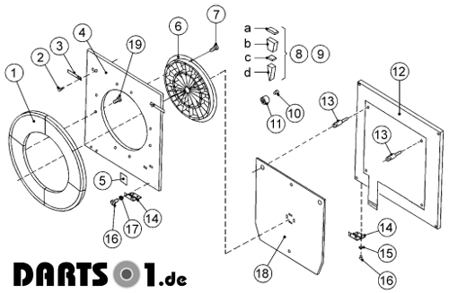 Dartscheibe Turnierdart 2000 Amerikanisches Target