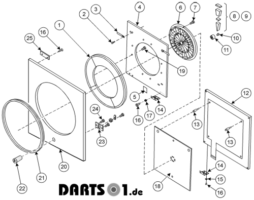 Dartscheibe Turnierdart 2000