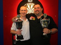 Alan Norris und Geert de Vos bei der 24. Auflage der Bull's German Open im Jahr 2012